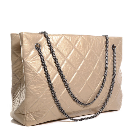 Chanel Aged Calfskin Reissue 255 Tote Light Gold 3 of 8