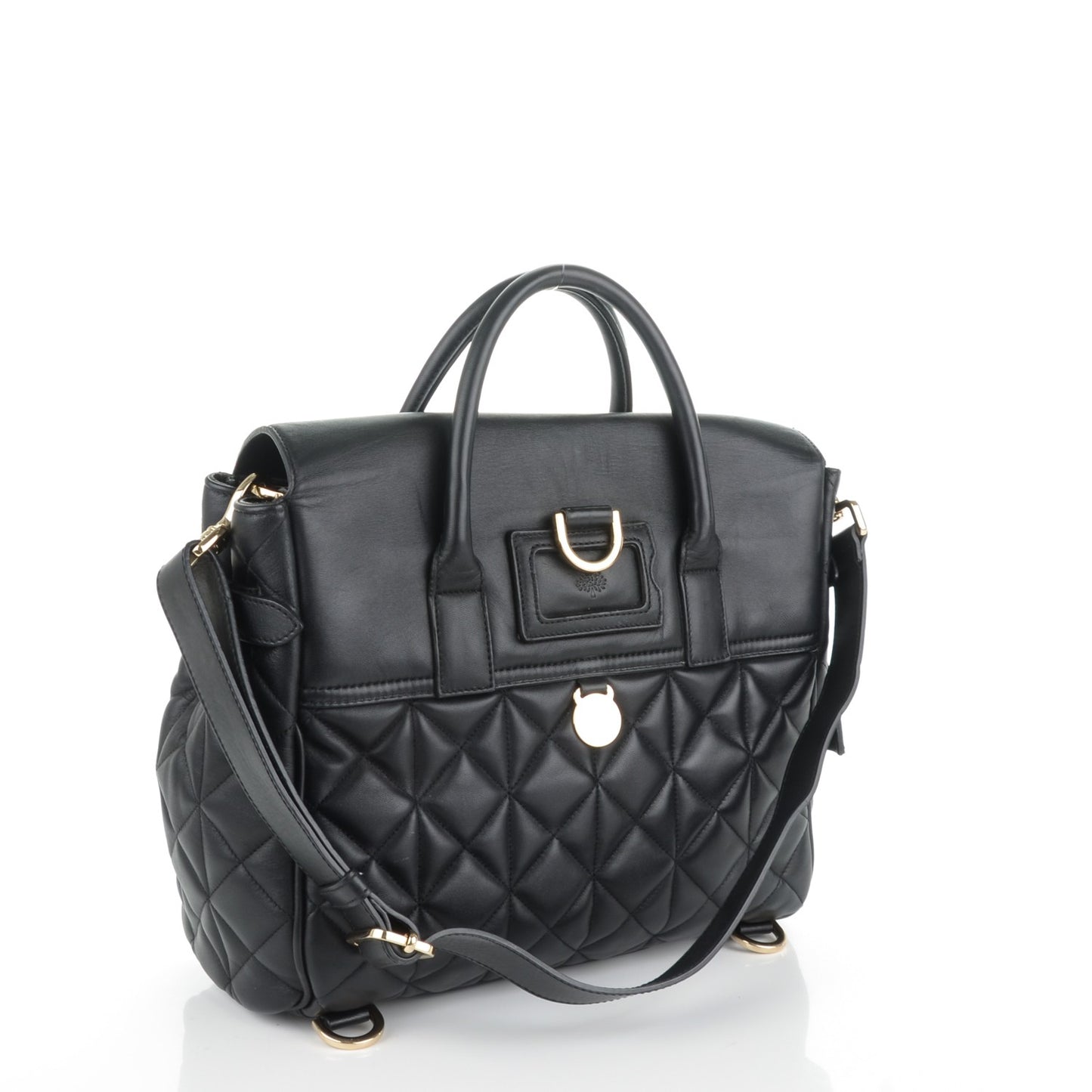 Nappa Quilted Cara Delevingne Convertible Bag Black