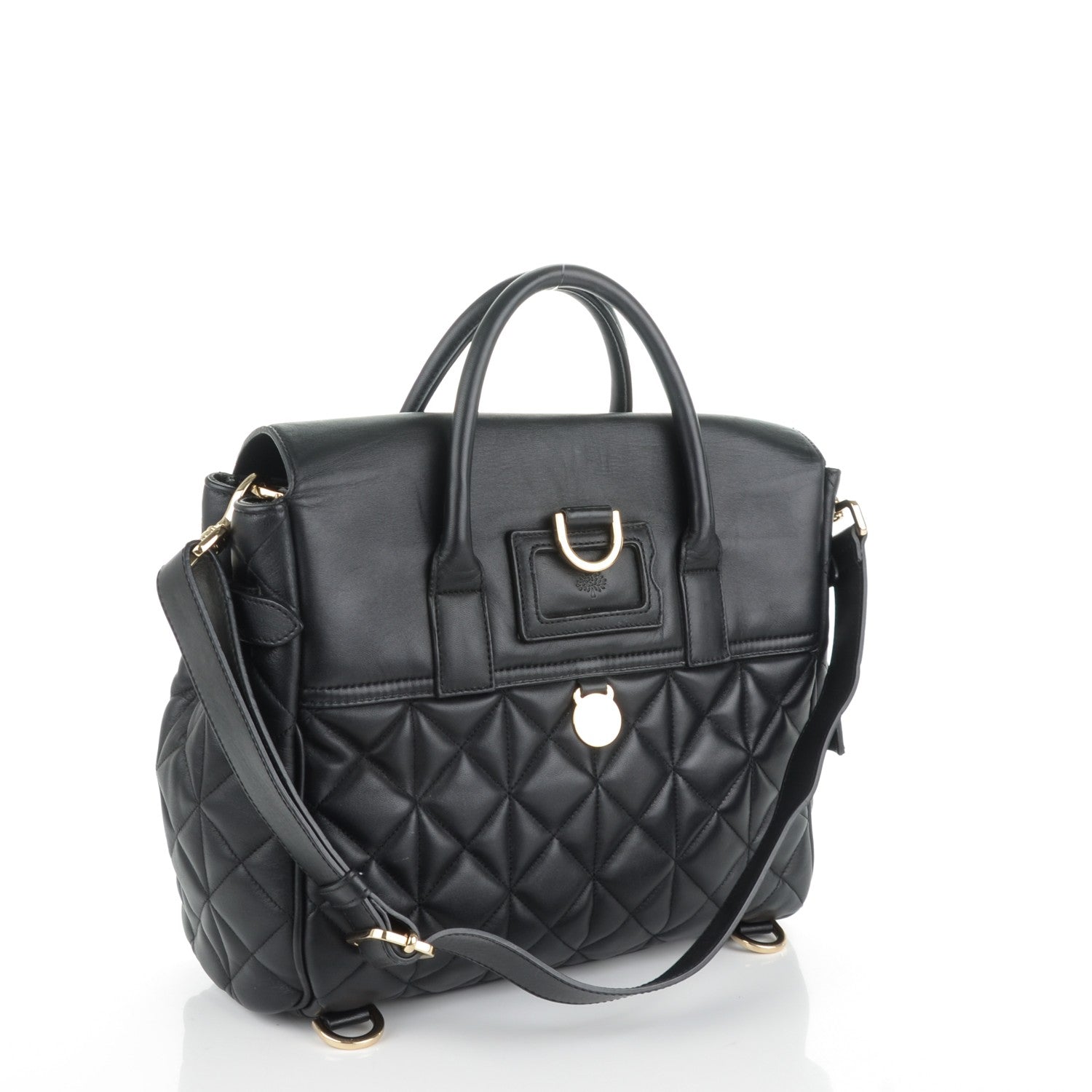 Mulberry Nappa Quilted Cara Delevingne Convertible Bag Black 3 of 7
