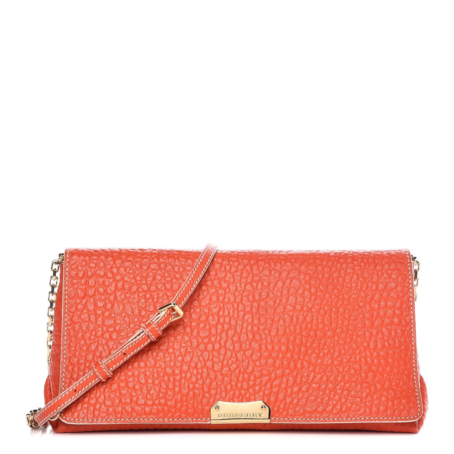 Burberry Signature Grain Medium Mildenhall Crossbody Bag Orange 1 of 12