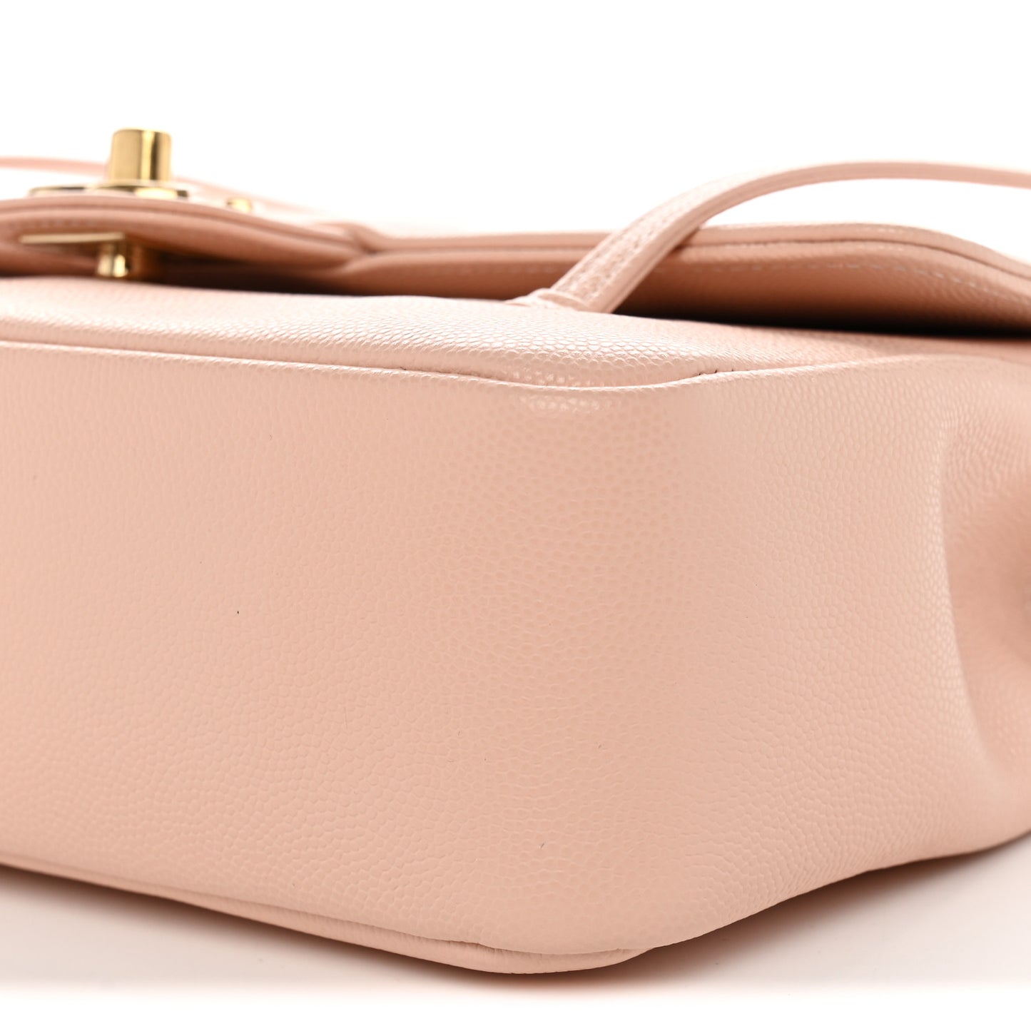 Shiny Caviar Preppy Coco Small Flap Light Pink