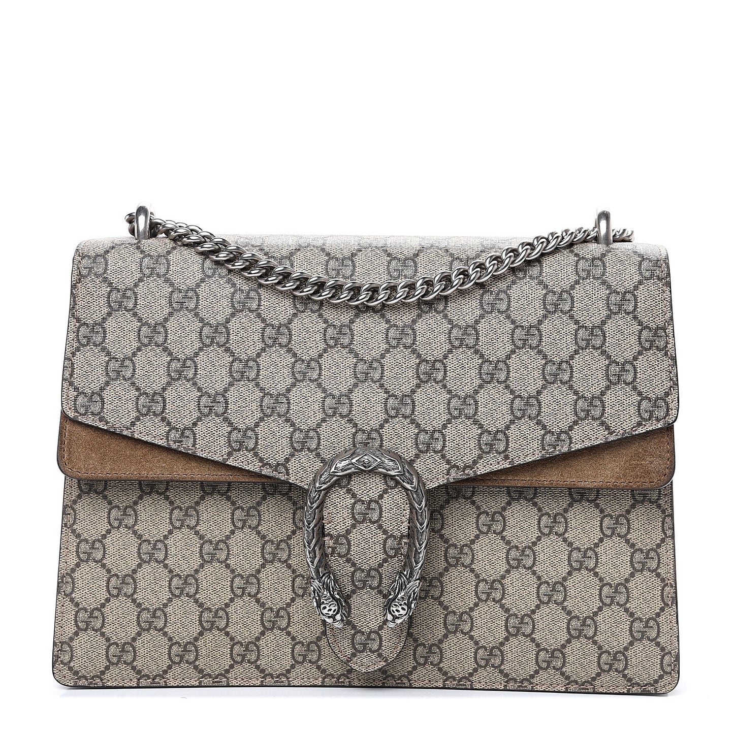 GG Supreme Monogram Medium Dionysus Shoulder Bag Taupe