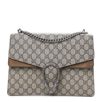 Gucci GG Supreme Monogram Medium Dionysus Shoulder Bag Taupe 1 of 12