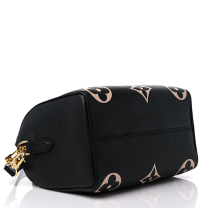 Louis Vuitton Empreinte Monogram Giant Speedy Bandouliere 25 Black Beige 4 of 9