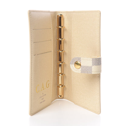 Louis Vuitton Damier Azur Small Ring Agenda Cover 5 of 6