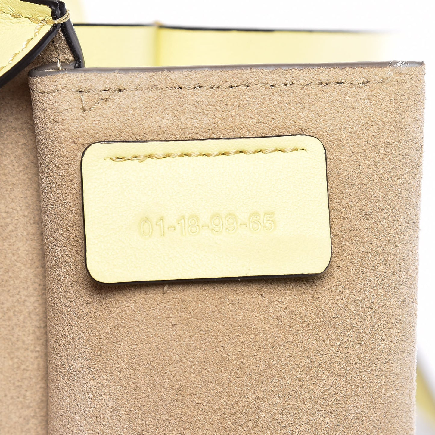 Suede Calfskin Mini Faye Bracelet Bag Lemonade