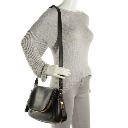 Tom Ford Grained Calfskin Medium Jennifer Crossbody Bag Black 2 of 8