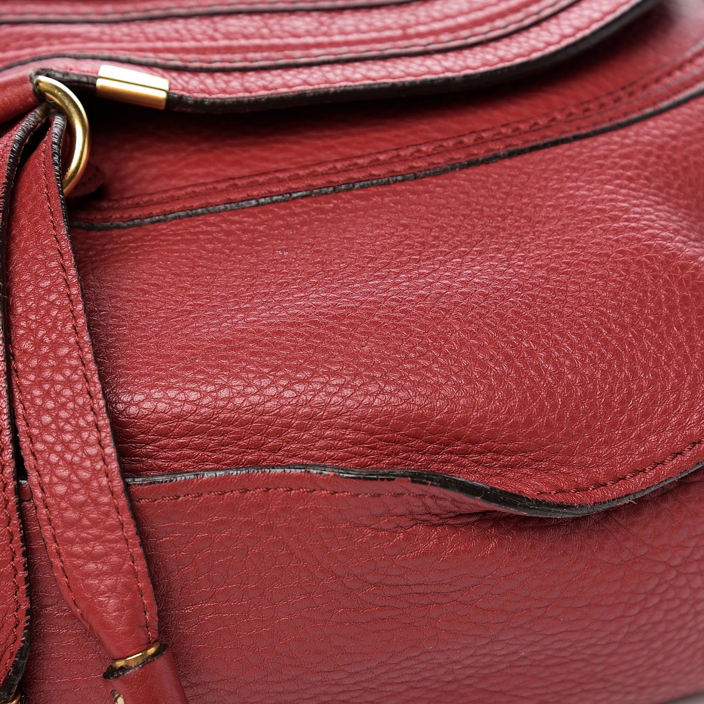 Calfskin Large Marcie Hobo Garnet