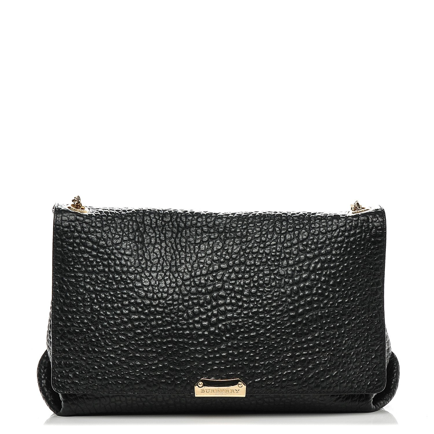 Burberry Signature Grain Large Mildenhall Shoulder Bag Black 1 of 7