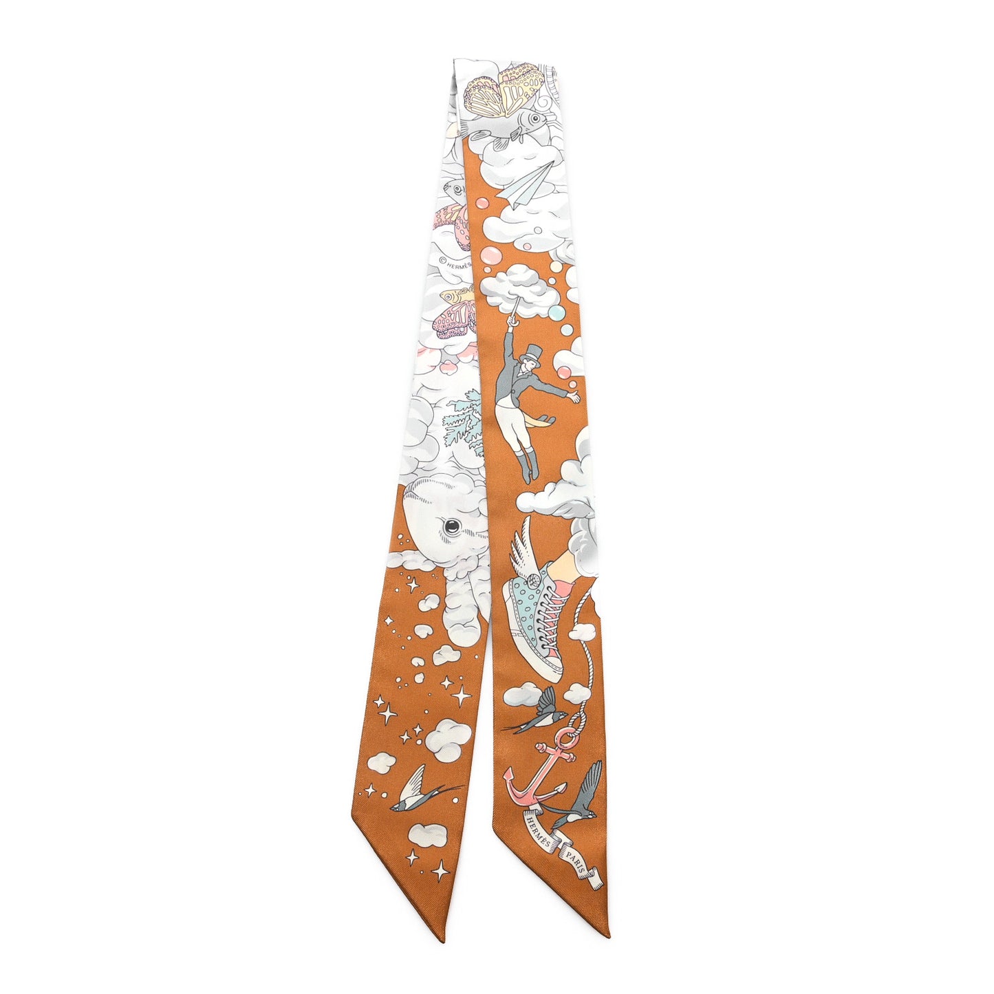 Silk Sur Mon Nuage Twilly Caramel Gris Bleu