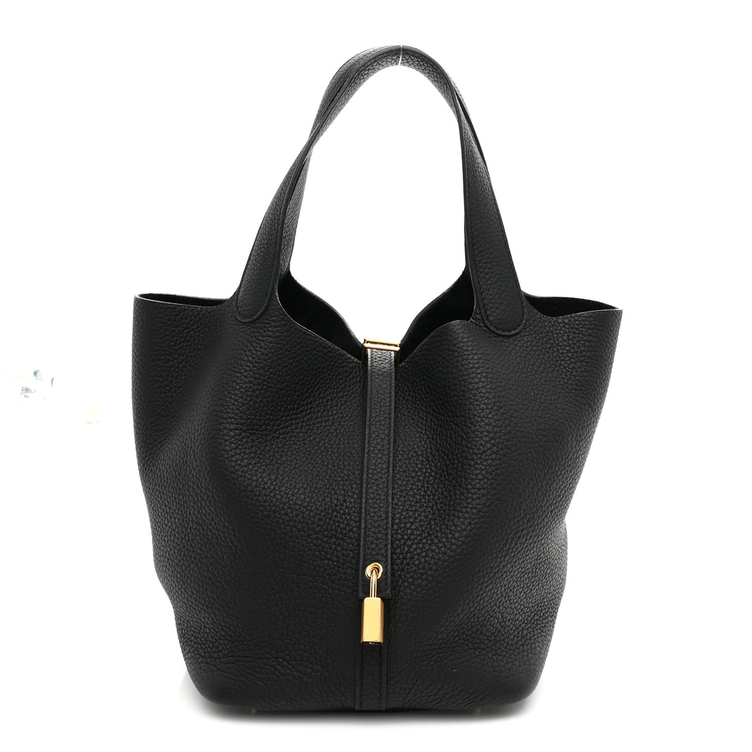 Hermes Taurillon Clemence Picotin Lock 22 MM Black 1 of 11
