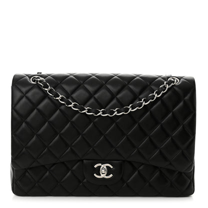Chanel Lambskin Quilted Maxi Single Flap Black 1 of 12