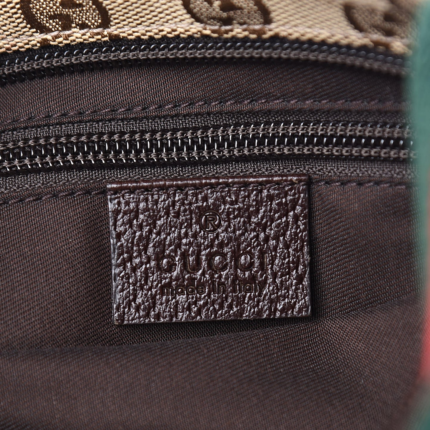 Monogram Web Medium Flat Messenger Bag Brown