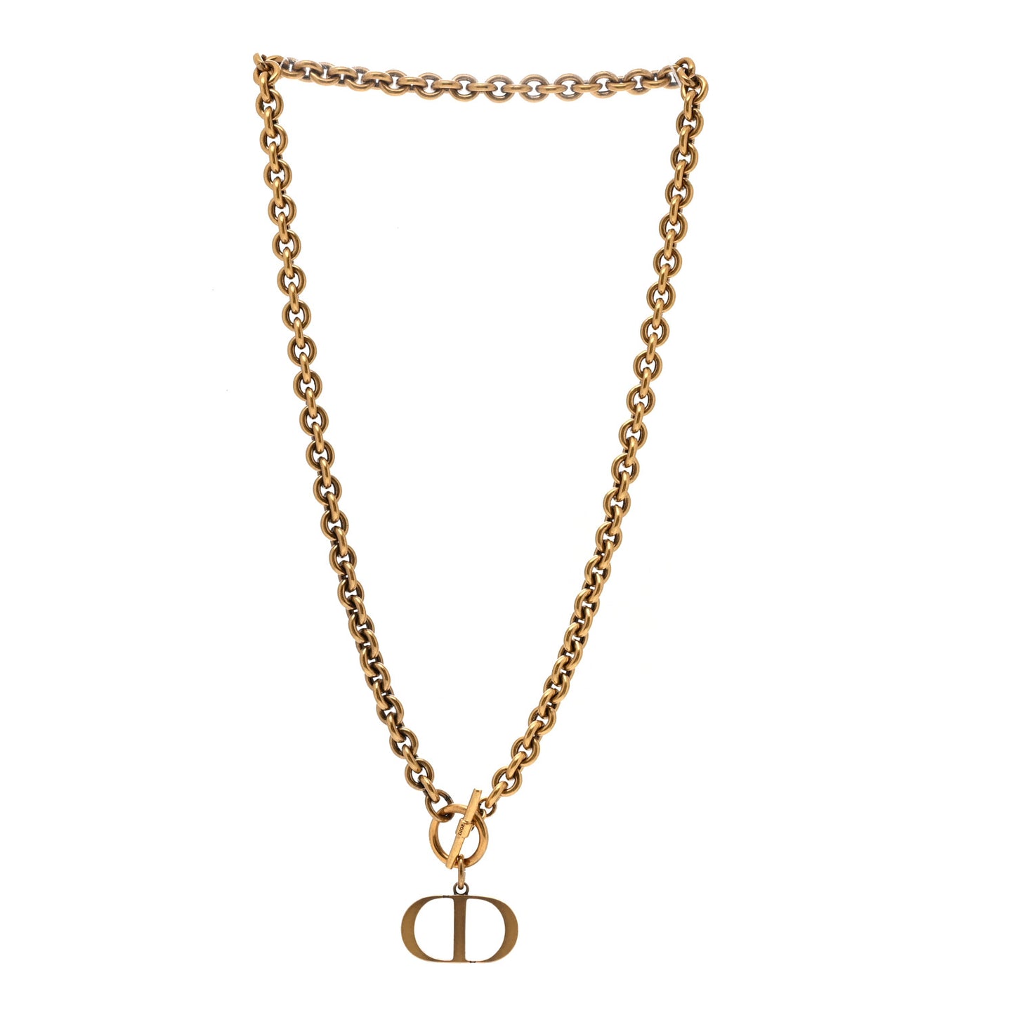 Metal Logo Necklace Gold