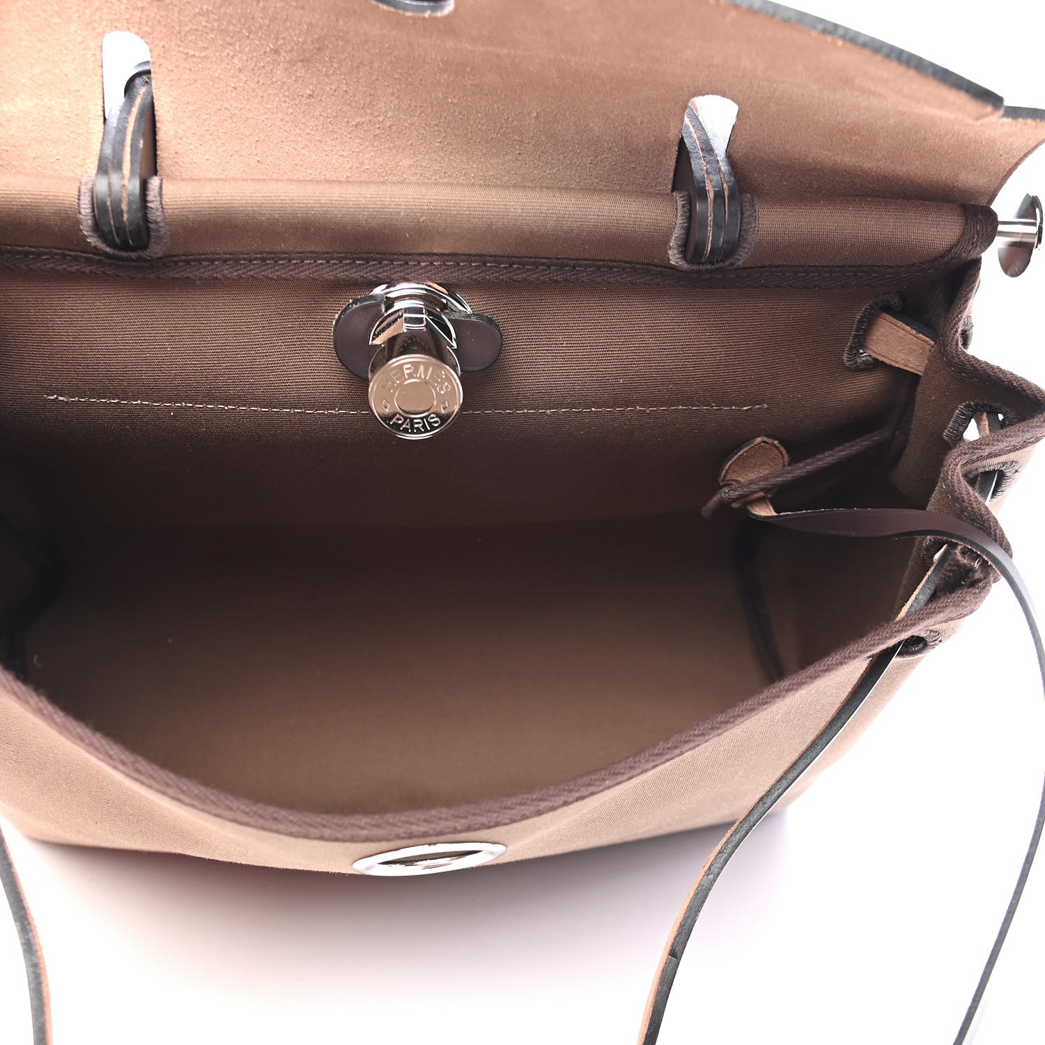 Hermes Vache Hunter Toile Herbag Zip 31 PM Etoupe Ebene 5 of 9