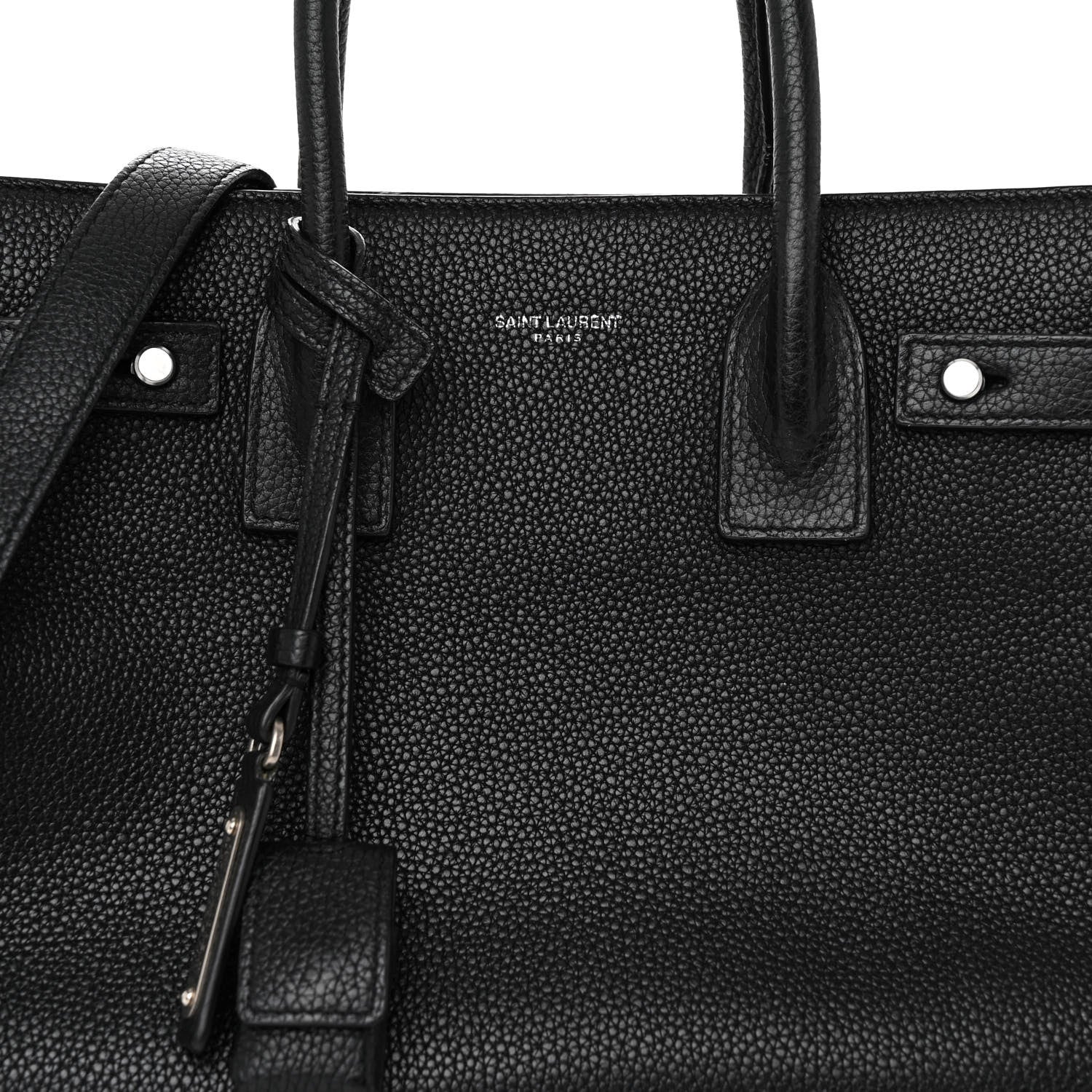 Saint Laurent Grained Calfskin Baby Sac De Jour Souple Black 7 of 9