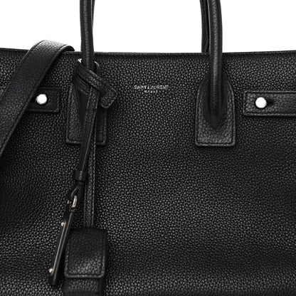 Saint Laurent Grained Calfskin Baby Sac De Jour Souple Black 7 of 9