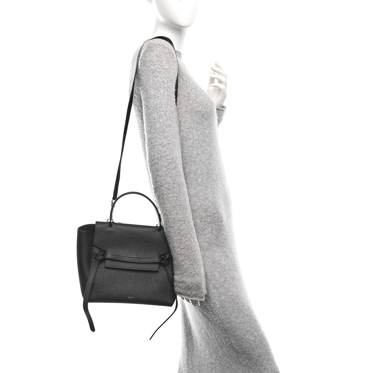 Celine Grained Calfskin Micro Belt Bag Grey 4 of 11