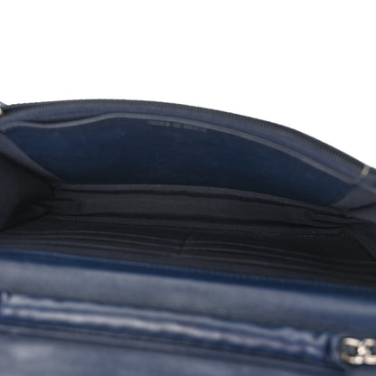 Chanel Lambskin Quilted Wallet On Chain WOC Navy Blue 5 of 15
