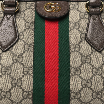 Gucci GG Supreme Monogram Web Medium Ophidia Boston Beige Ebony New Acero 8 of 10