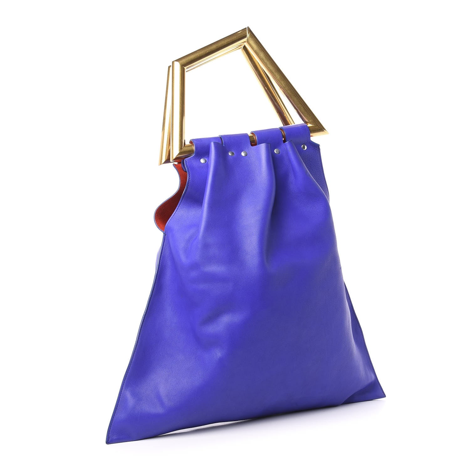 Celine Smooth Calfskin Triangle Open Sac Indigo 4 of 14