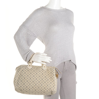 Louis Vuitton Mini Lin Croisette Speedy 30 Blue 2 of 7