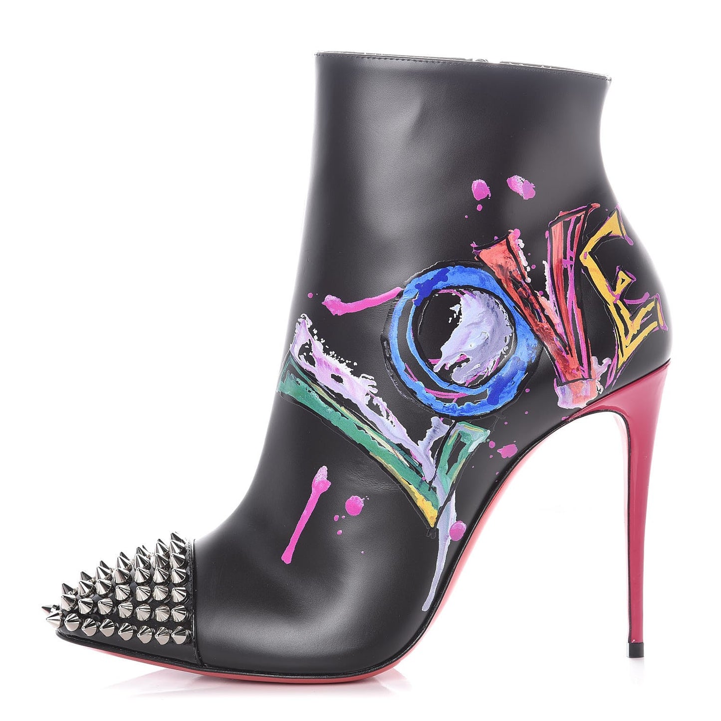Calfskin Patent Love Is A Boot 100 Booties 40 Black