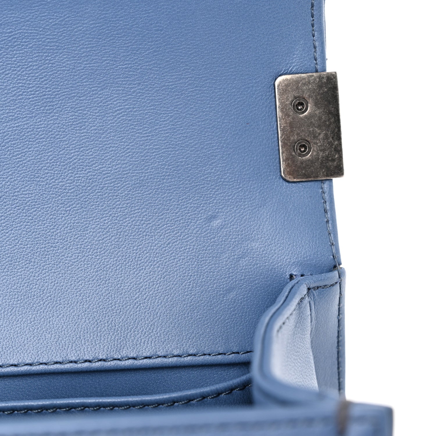 Chanel Galuchat Stingray Small Boy Flap Blue 12 of 15