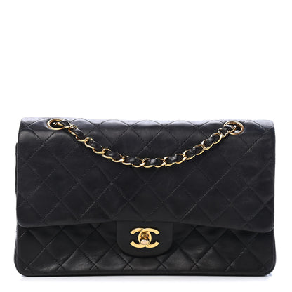 Chanel Lambskin Quilted Medium Double Flap Black 1 of 9