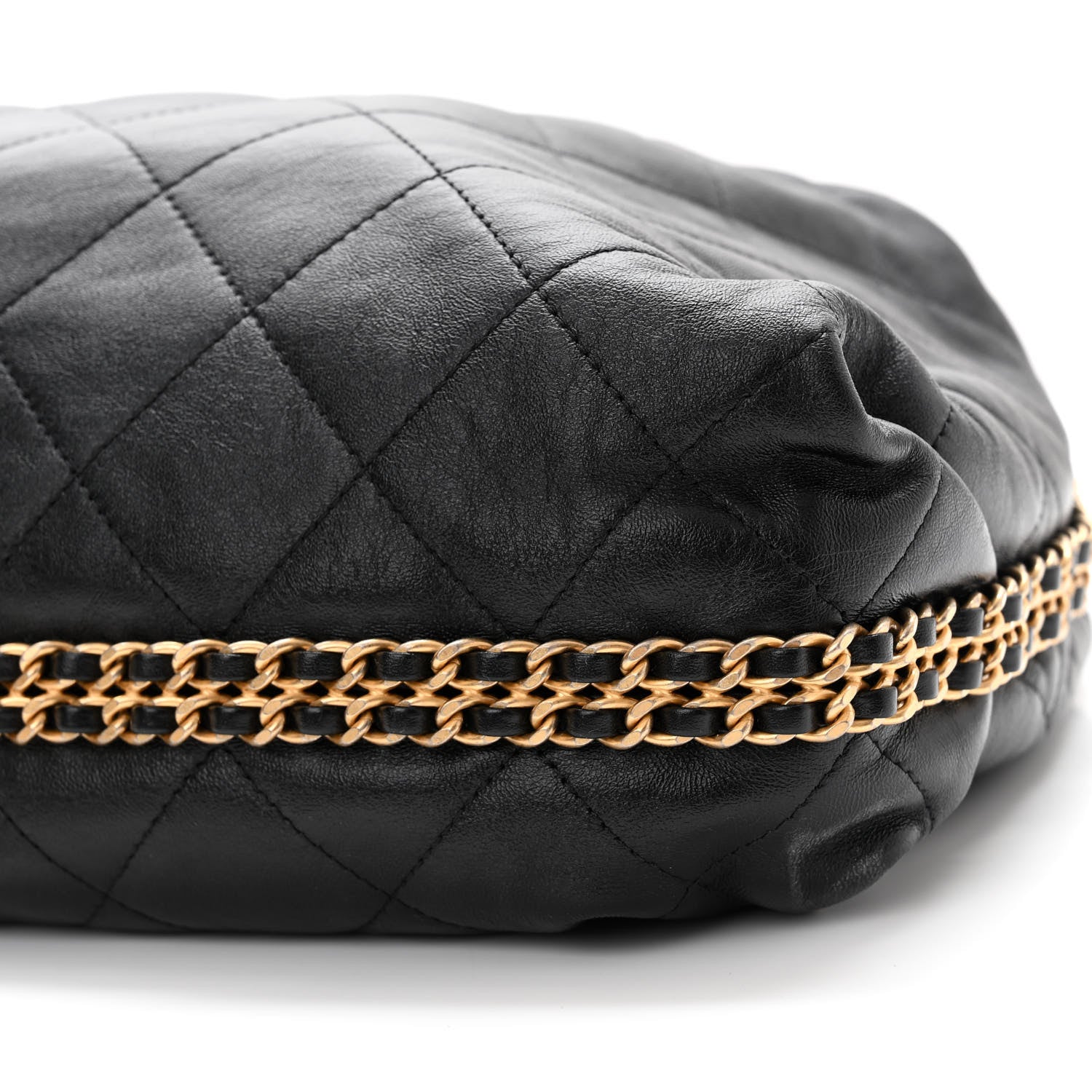 Chanel Calfskin Quilted Coco Shelter Bowling Bag Black 10 of 10