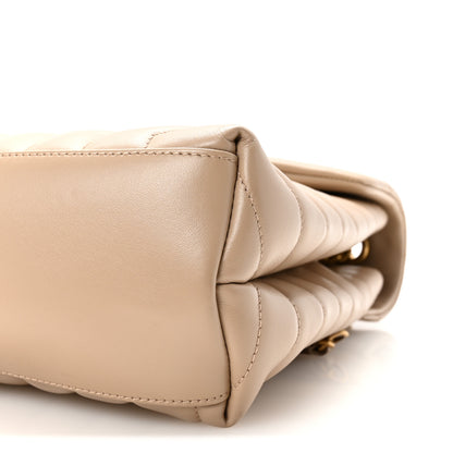 Saint Laurent Calfskin Y Quilted Monogram Medium Loulou Chain Satchel Nude Powder 9 of 9