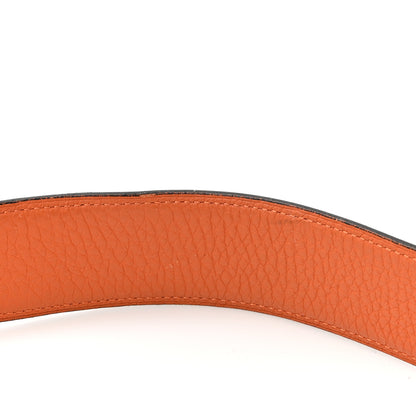 Hermes Box Togo 24mm Mini Constance H Belt 80 Black Orange 7 of 9