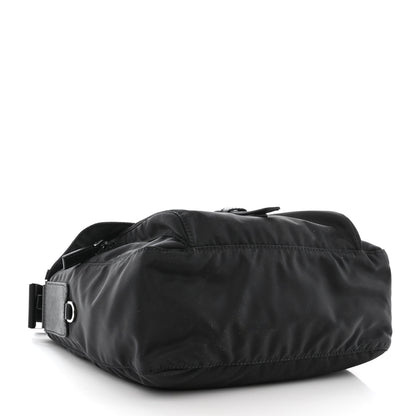 Prada Re-Nylon Vela Saffiano Pocket Single Buckle Messenger Shoulder Bag Black 4 of 12