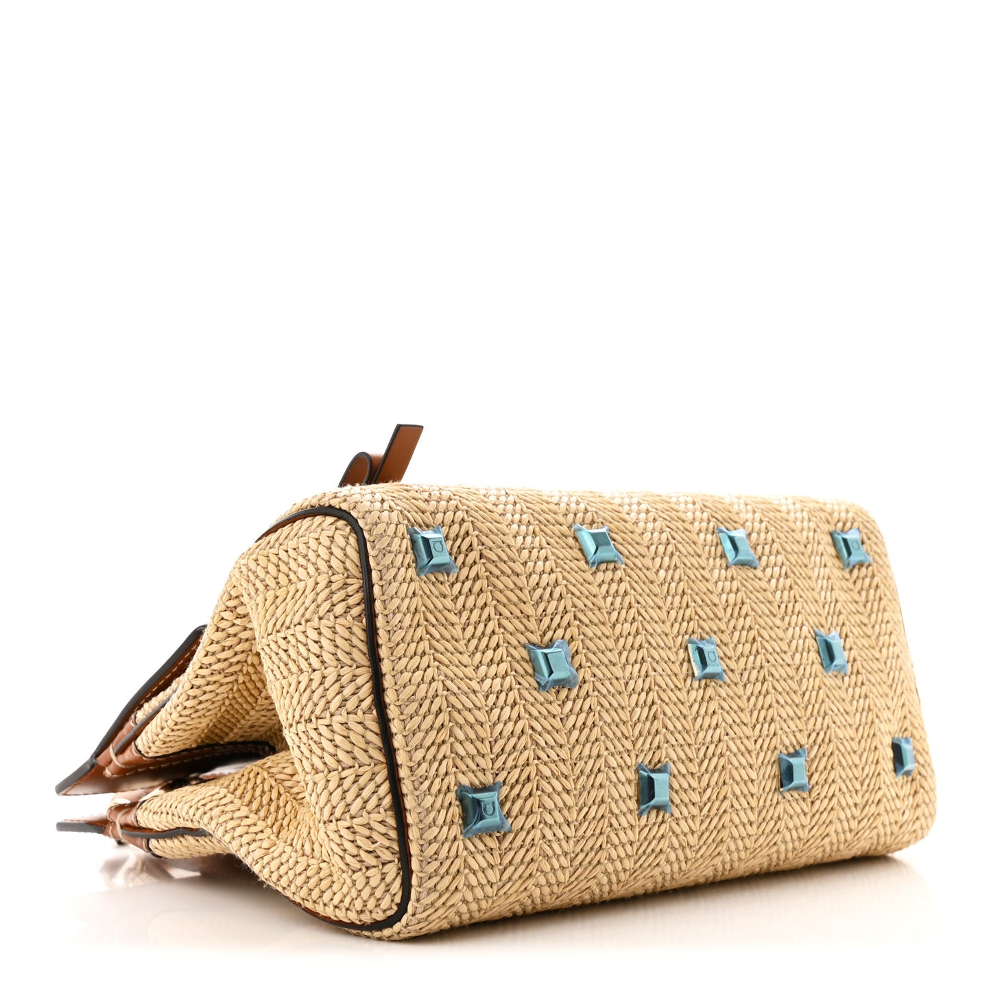Wicker Calfskin Medium The Studio Bag Naturale Brown