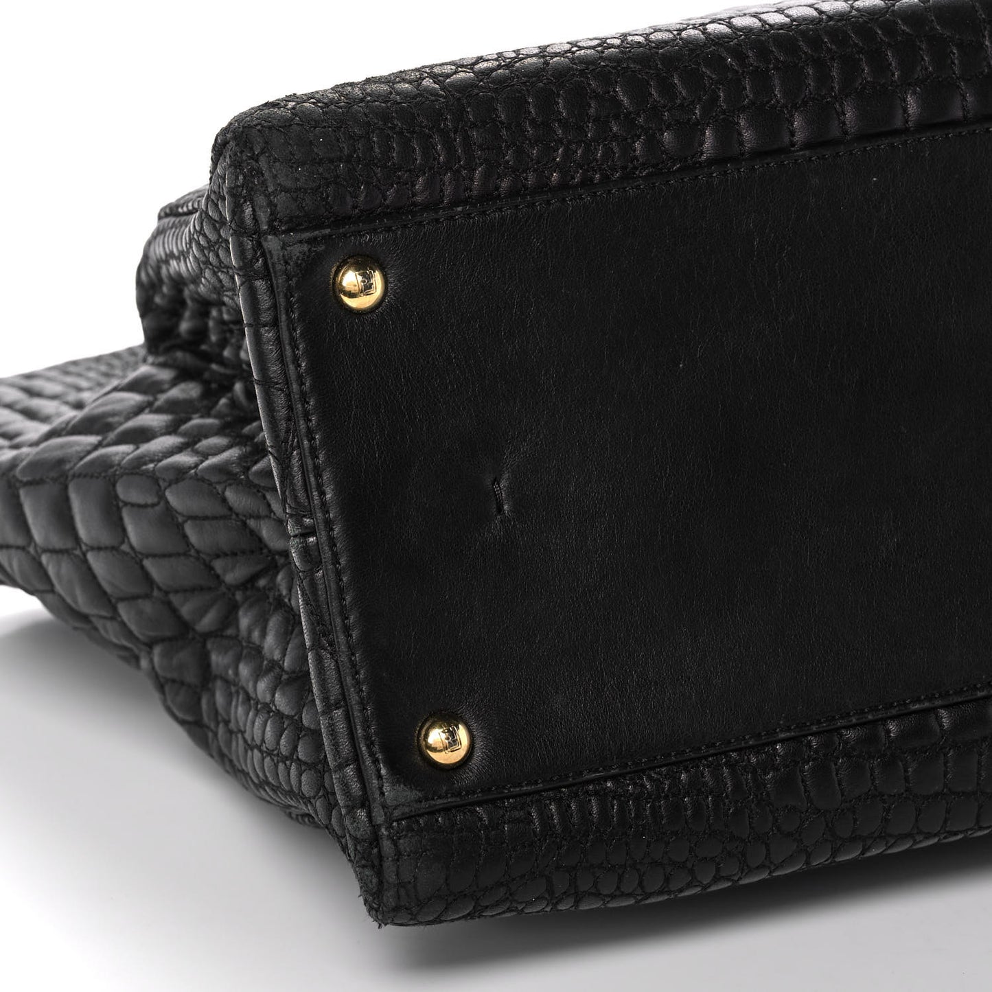 Nappa Crocodile Trapuntata Large 3Jours Tote Black