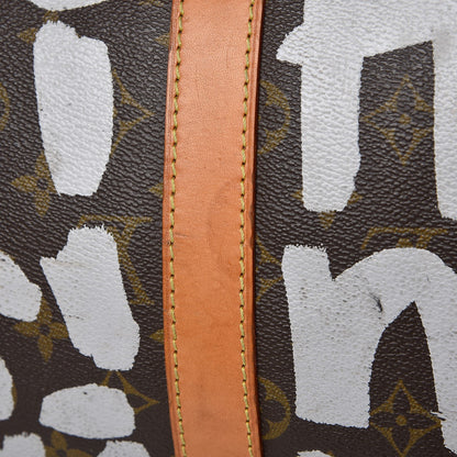 Louis Vuitton Graffiti Keepall 50 Silver 13 of 19