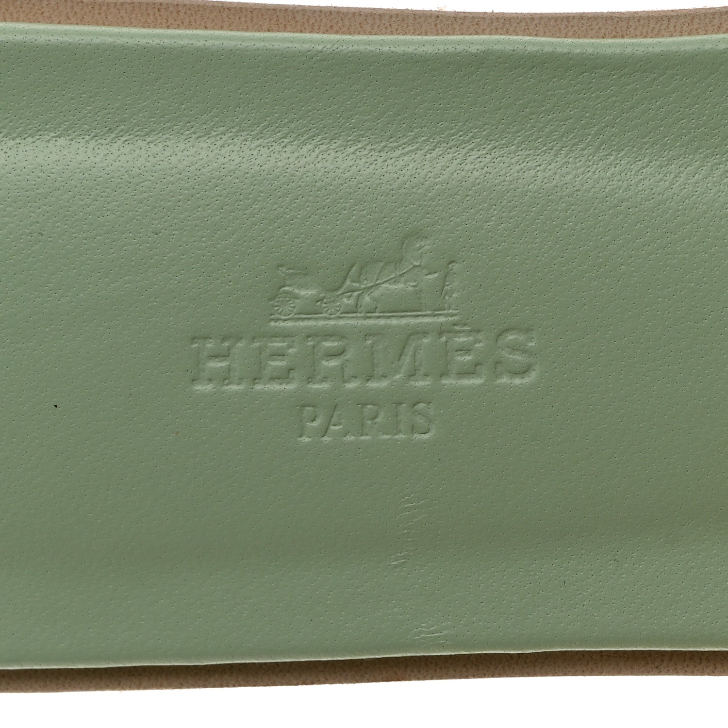 Hermes Epsom Oran Sandals 38 Vert Jade 7 of 9