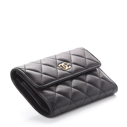 Chanel Lambskin Quilted Small Flap Wallet Black 3 of 7