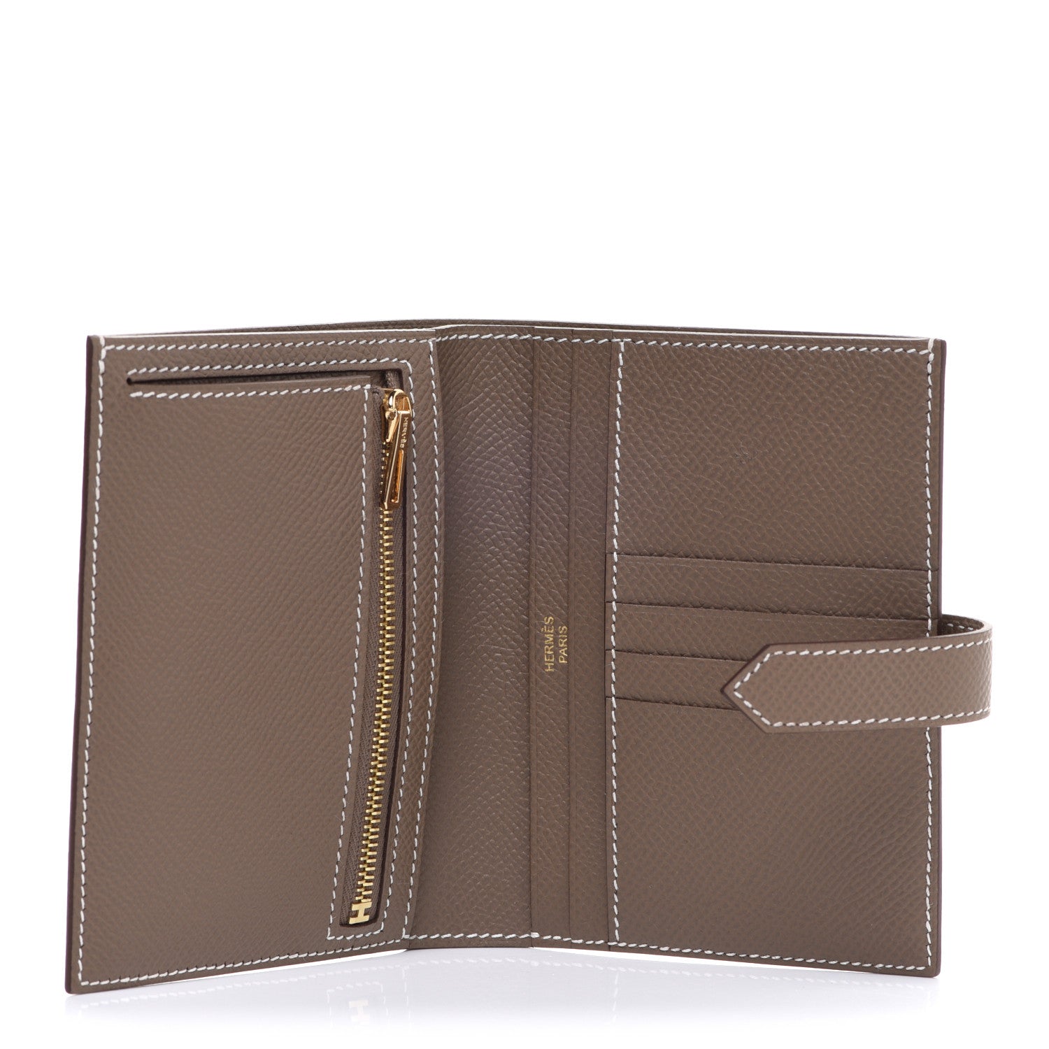 Hermes Epsom Bearn Compact Wallet Etoupe 5 of 9
