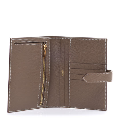 Hermes Epsom Bearn Compact Wallet Etoupe 5 of 9