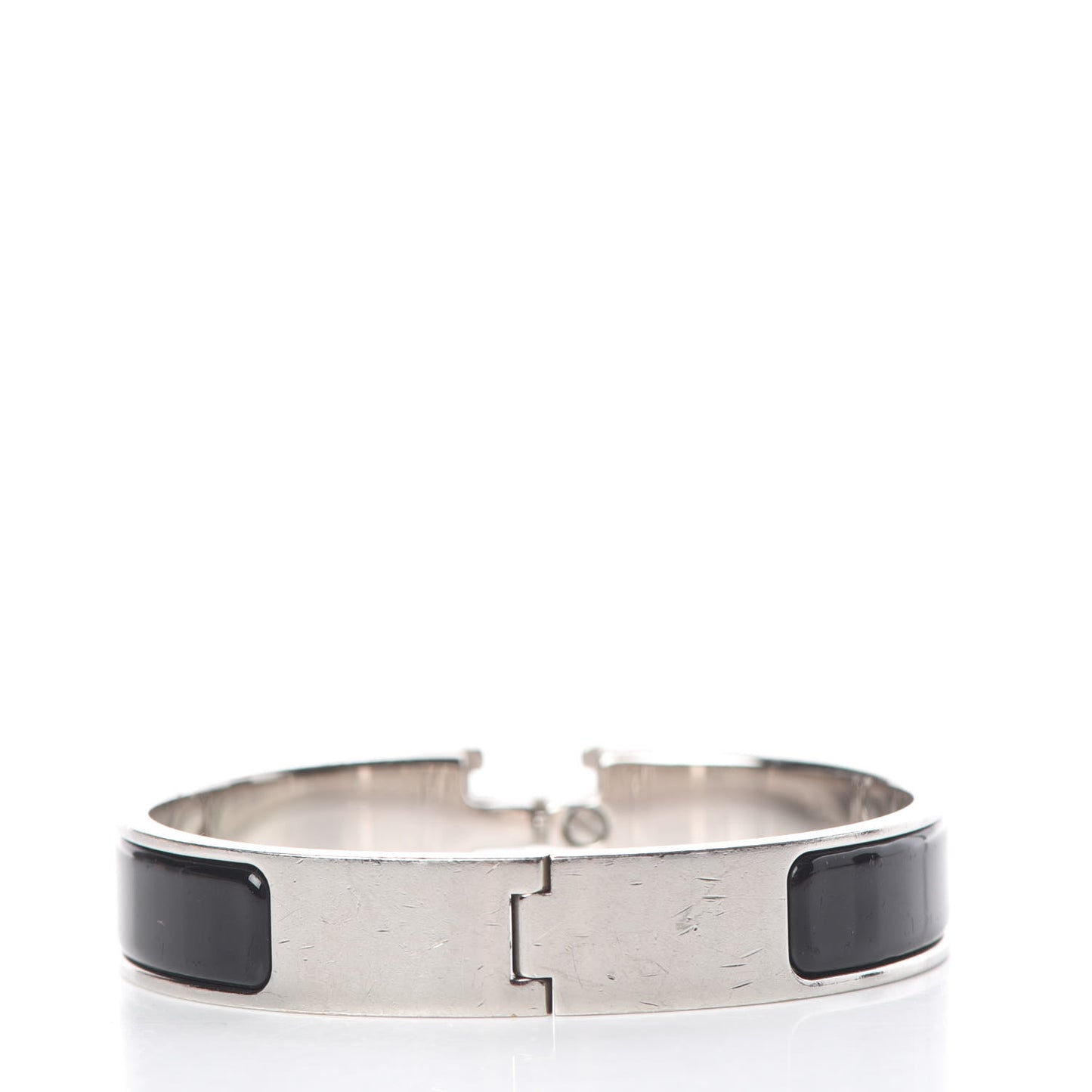 Enamel Narrow Clic Clac H Bracelet PM Black