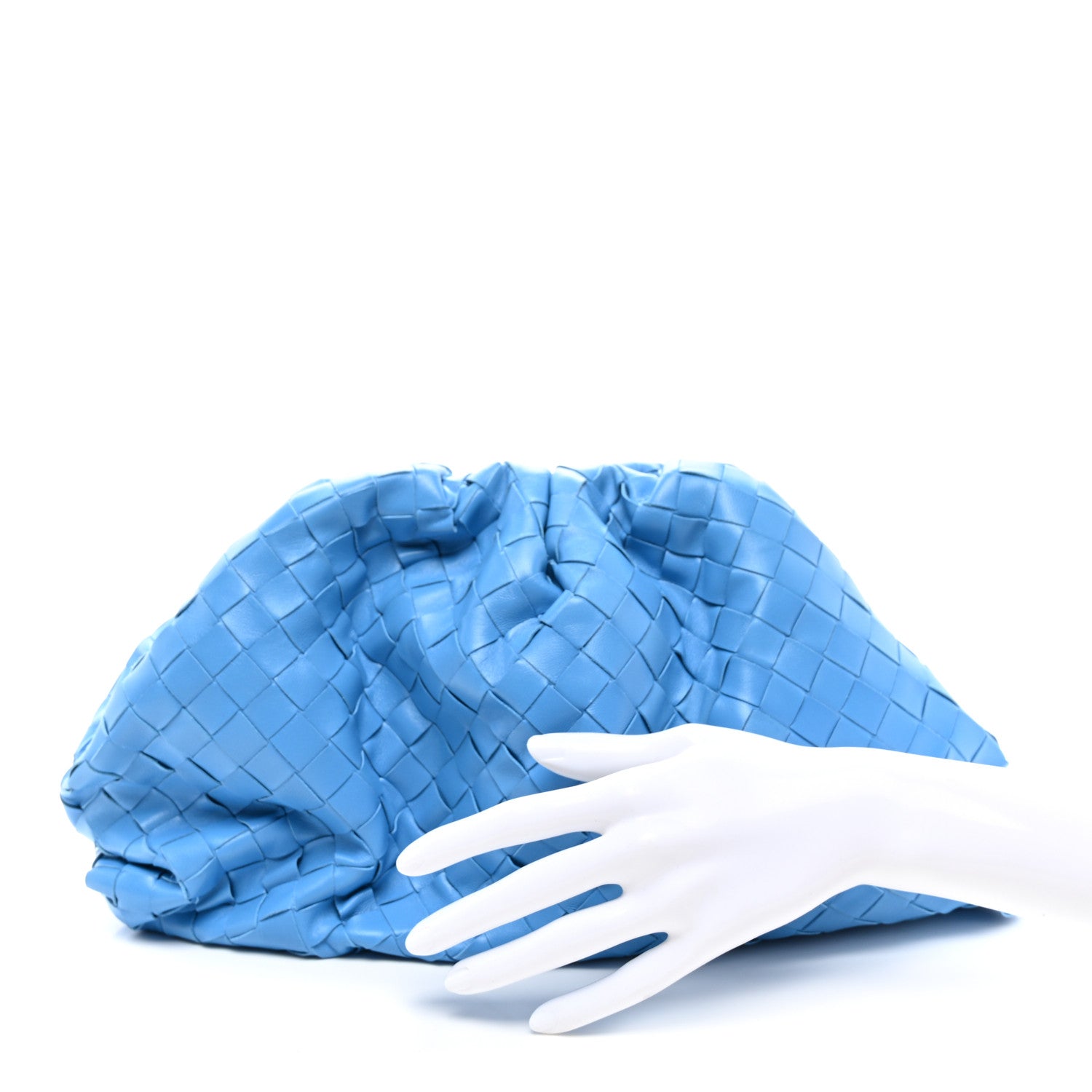 Bottega Veneta Nappa Maxi Intrecciato The Pouch Oversized Clutch Swimming Pool 2 of 8