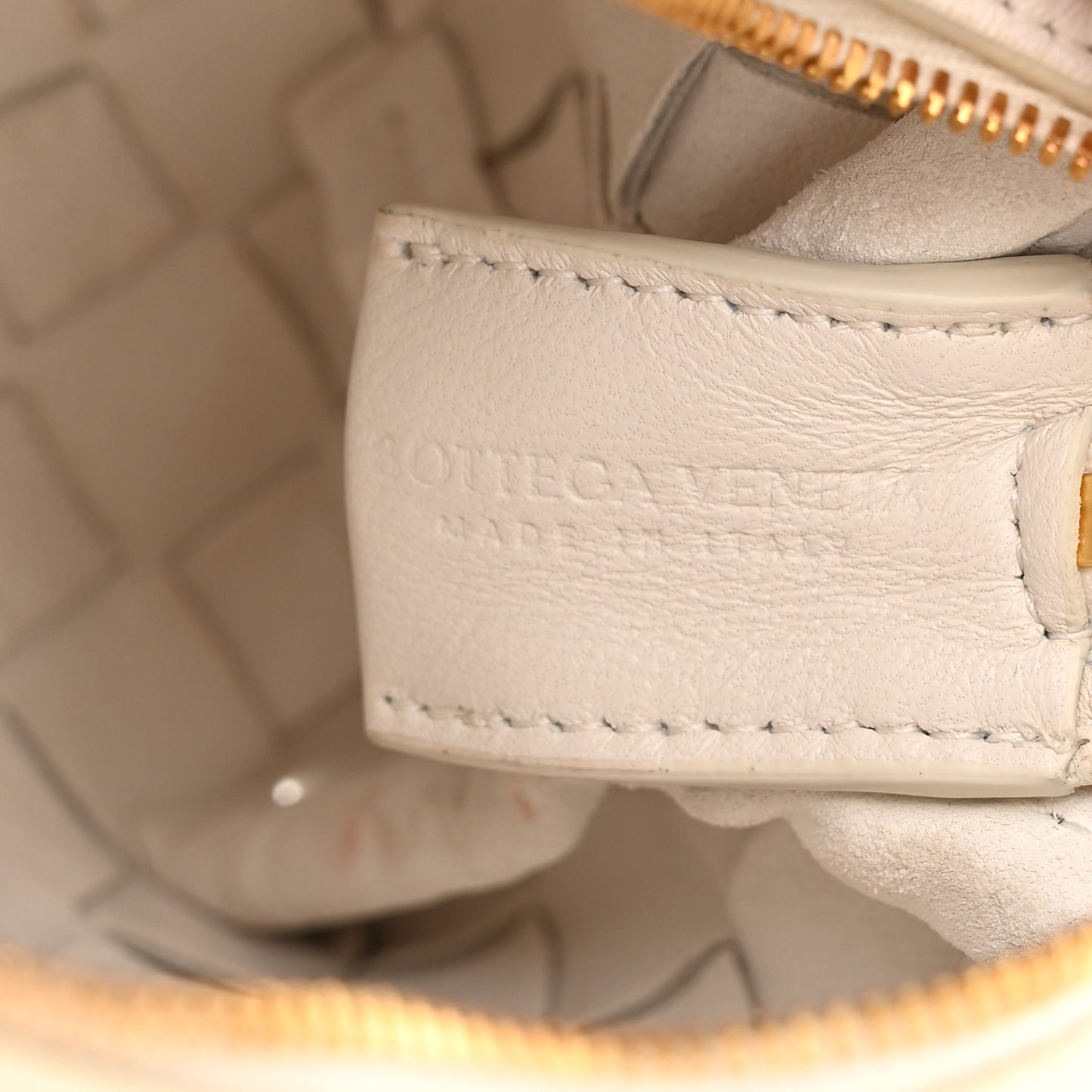 Nappa Intrecciato Small Loop Camera Bag White