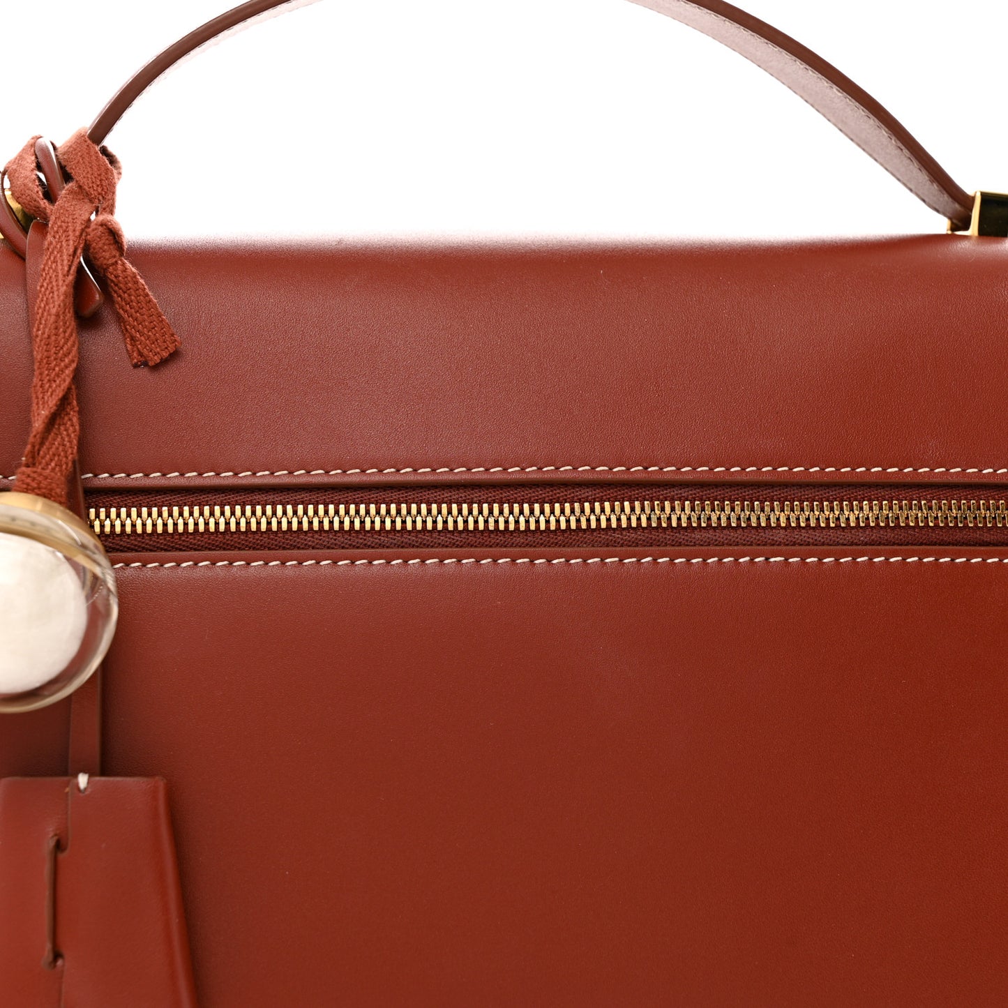 Saddle Calfskin Extra Bag L27 Deep Kummel