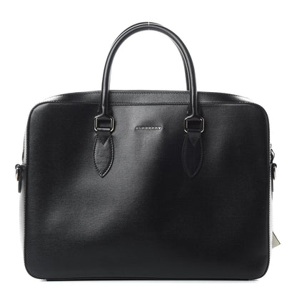 Burberry Textured Calfskin Barrow Briefcase Black 1 of 15