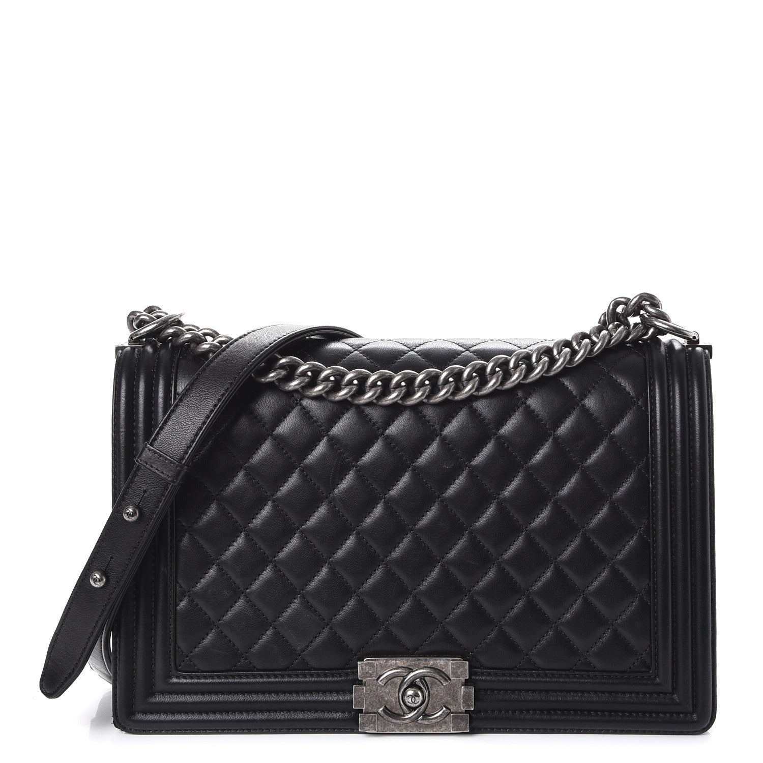 Chanel Lambskin Quilted New Medium Boy Flap Black 1 of 11