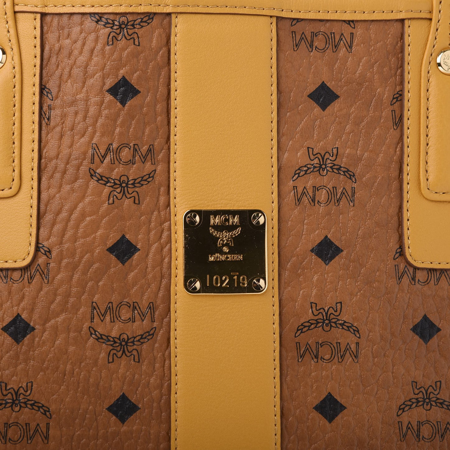 Visetos Medium Liz Reversible Shopper Tote Cognac Yellow