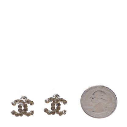 Chanel Crystal CC Earrings Gold 2 of 6