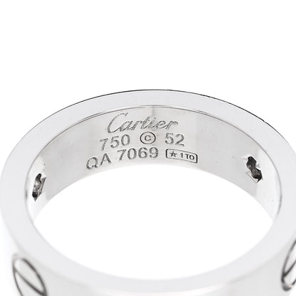 Cartier 18K White Gold 3 Diamond 5.5mm LOVE Ring 52 6 4 of 4