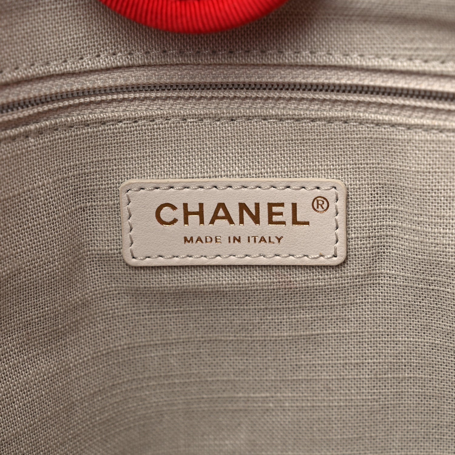 Chanel Mixed Fibers Small Deauville Tote Red 6 of 15